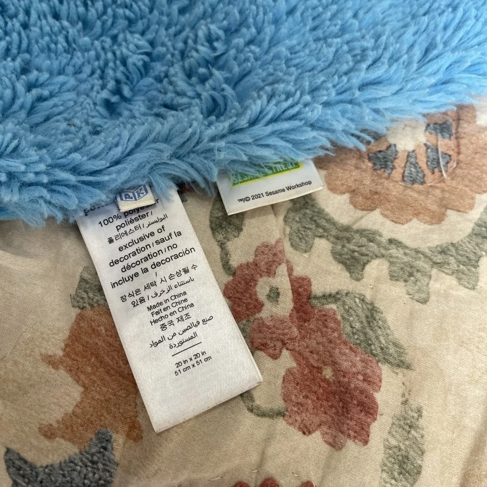 Pottery Barn Kids COOKIE MONSTER Sesame Street Toddler LOVEY Security Blanket